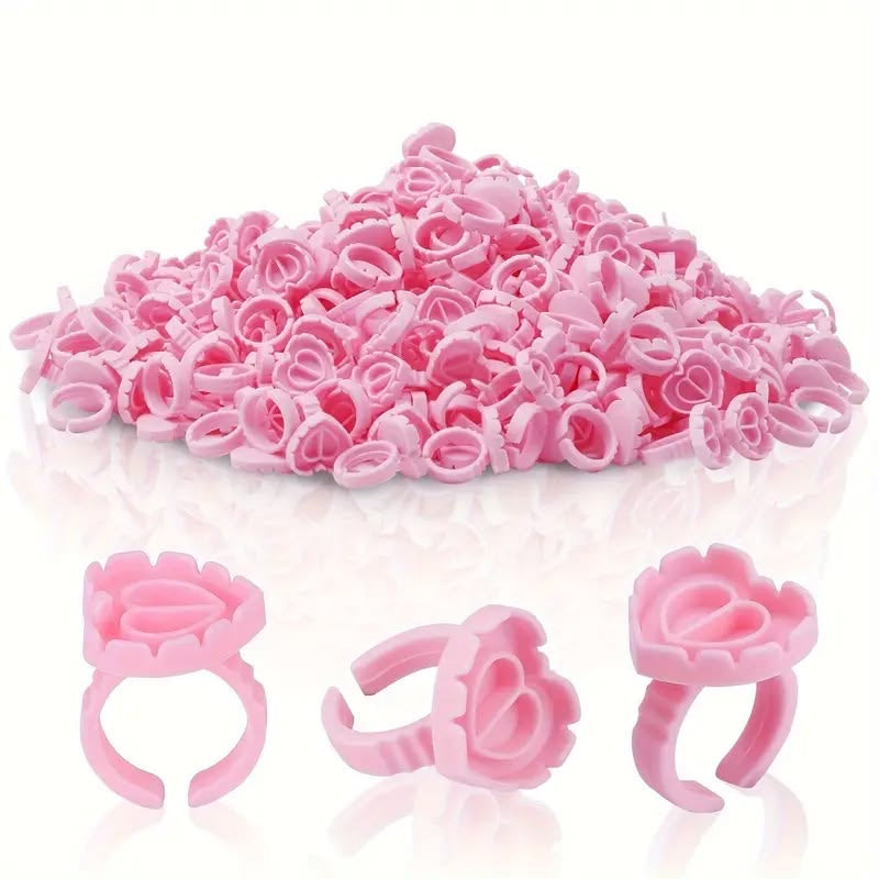 Heart Glue Rings (50 PCS)